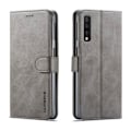 Pikkukuva 1 / 2: Samsung Galaxy A7 (2018) LC.IMEEKE synteetti nahkainen lompakko suojakotelo magneetti lukolla - Harmaa Silver grey