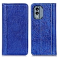 Miniatyrbild 1 av 3: Äkta läder Nokia X30 fodral med magnetisk stängning Blå