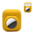 Miniatyrbillede 1 af 2: 2-i-1 silikoneetui til AirPods / AirTag - Gul Yellow