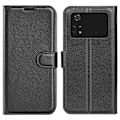Pikkukuva 1 / 2: Classic Xiaomi Poco M4 Pro flip kuoret - Musta Black