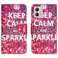 Miniatyrbild 1 av 5: Wonderland Motorola Moto G23 / G13 / G53 Flip Fodral - Keep Calm och Sparkle Rosa