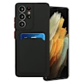 Pikkukuva 1 / 2: Card Holder Suojakuori For Samsung Galaxy S21 Ultra - Musta Black