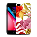 Miniatyrbillede 1 af 2: NXE iPhone 7 Plus / 8 Plus glasetui med blomstermønster - Rød Og Gul Og Lyserød Blomst Multicolor
