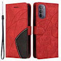Miniatyrbillede 1 af 2: Tekstureret Læder Etui med Strop TilMotorola Moto G41 / G31 - Rød Red