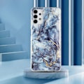 Miniatyrbild 2 av 2: Marmormotiv Samsung Galaxy A13 4G skal - Grå Silvergrå