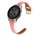 Miniatyrbild 3 av 5: 20 mm Universal klockarmband i äkta läder med litchitextur - Mörkrosa Rosa