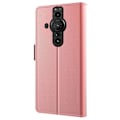 Pikkukuva 2 / 2: Phone Suojakotelo With Make-up Mirror And Slick Design For Sony Xperia Pro-I - Ruusukulta Pink