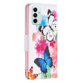 Miniatyrbillede 2 af 2: Wonderland Samsung Galaxy M23 flip etui - To Sommerfugle Multicolor