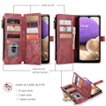 Miniatyrbillede 2 af 2: CaseMe Samsung Galaxy M32 5G / Samsung Galaxy A32 5G etui med lynlås og pung - Rød Red