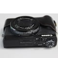 Miniatyrbillede 2 af 2: Canon PowerShot G7 X Mark III slidstærkt læderetui - Sort Black