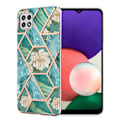 Miniatyrbild 1 av 2: Marmormotiv Samsung Galaxy A22 5G skal - Grön Marmor / Blomma multifärg