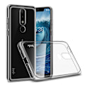Miniatyrbillede 1 af 2: IMAK Nokia 5.1 Plus beskyttelsesetui i silikone med gennemsigtig design - Transparent Transparent