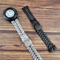 Miniatyrbillede 2 af 2: 22 mm enkel urrem i rustfrit stål til Garmin- og Coros-ure - Sølv Silver grey
