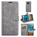 Pikkukuva 2 / 2: Nokia X10 / Nokia X20 nahkainen lompakokkotelo - Harmaa Silver grey