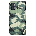 Miniatyrbillede 2 af 6: Wonderland Motorola Moto E22i / E22 Flip Etui - Camouflage Green