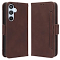 Miniatyrbillede 1 af 6: Stilfuldt Læder Etui med Pung til Samsung Galaxy A54 - Brun Brown