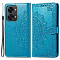 Miniatyrbild 1 av 2: Mandala läder OnePlus Nord 2T fodral - Blå Blå