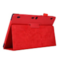 Pikkukuva 2 / 2: Lenovo Tab 2 A10-70 Litsi Pintainen Nahkakotelo Standillä - Punainen Red
