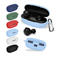 Miniatyrbillede 2 af 2: QCY T17 silikoneetui med spænde - Sort Black