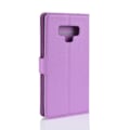 Miniatyrbillede 2 af 2: Samsung Galaxy Note9 mobiletui i kunstlæder med Litchi overfalde samt pung - Lilla Purple