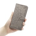 Miniatyrbild 2 av 2: Mandala läder Samsung Galaxy A30 fodral - Silver/Grå Silvergrå
