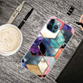 Miniatyrbillede 2 af 2: Marble design iPhone 14 Pro Max cover - Farverig Terning-Flise Multicolor