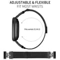 Miniatyrbilde 2 av 2: M-Type Milanese-armbånd Fitbit Versa 3 / Sense metallrem i rustfritt stål - Svart Black