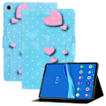 Pikkukuva 1 / 2: Samsung Galaxy Tab A8 10.5 (2021) viileä kuvio nahkakotelo - Dot Ja Sydämet Blue