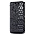 Miniatyrbillede 2 af 2: Læder Etui med A Stilfuldt Rhombus Tryk til Motorola Moto G72 - Sort Black