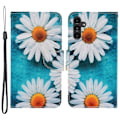 Pikkukuva 1 / 6: Wonderland Samsung Galaxy A24 4G Läppäkotelo - Chrysanthemum Blue