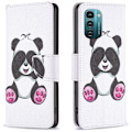Pikkukuva 1 / 2: Wonderland Nokia G11 / Nokia G21 flip kuoret - Panda Multicolor