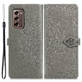 Miniatyrbild 1 av 2: Mandala läder Samsung Galaxy Z Fold2 5G fodral - Silver/Grå Silvergrå