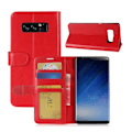 Miniatyrbillede 1 af 2: Samsung Galaxy Note 8 Læder etui med indbygget pung - Rød Red