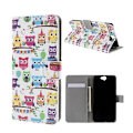 Miniatyrbillede 1 af 2: Moberg HTC One A9 Læder Etui - Mange Ugler Multicolor