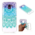 Miniatyrbillede 1 af 2: Samsung Galaxy J6 (2018) beskyttelsesetui i silikone med printet mønster af høj kvalitet - Tyrkis og lilla blomster mønster Multicolor