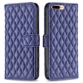 Miniatyrbillede 1 af 2: Rhombus mat iPhone 7 Plus flip etui - Blå Blue
