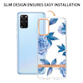 Miniatyrbillede 2 af 2: Supertyndt og slidstærkt softcover til Samsung Galaxy S20 Plus - Blå Pæon Blue