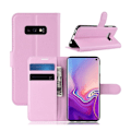 Miniatyrbillede 1 af 2: Samsung Galaxy S10e litchi skin læder flip etui - Lyserød Pink