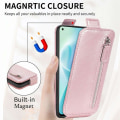 Pikkukuva 3 / 6: Vertical Flip Phone Suojakotelo With Zipper For OnePlus Nord 2T - Ruusukulta Pink