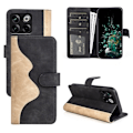 Miniatyrbillede 2 af 2: To-farvet OnePlus Ace Pro / OnePlus 10T læderetui - Sort Black