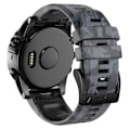 Miniatyrbild 1 av 2: 22 mm klockarmband i silikon för Garmin- och Coros-klockor - Kamouflagegrått Silvergrå