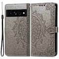 Miniatyrbillede 1 af 2: Mandala Google Pixel 7 Pro Flip Etui - Grå Silver grey