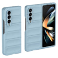 Miniatyrbild 1 av 6: Mjukt greppformat Samsung Galaxy Z Fold4 skal - Himmelsblå Blå
