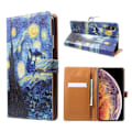 Miniatyrbillede 1 af 2: iPhone Xs Max mønstret læder flip cover - Oliemaleri Multicolor