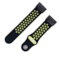 Miniatyrbillede 2 af 2: Garmin Fenix 5X 26mm tofarvet silikoneurrem - sort / grøn Green