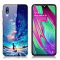 Miniatyrbillede 2 af 2: Fantasy Samsung Galaxy A40 cover - Astronomisk Pige Blue
