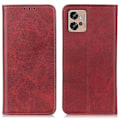 Pikkukuva 1 / 2: Lompakko-style Aitoa Nahkaa Läppäkotelo For Motorola Moto G32 - Punainen Red