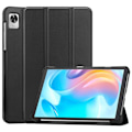 Miniatyrbillede 1 af 2: Tri-fold læderstativ-etui til Realme Pad Mini - Sort Black