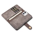 Pikkukuva 2 / 2: DG.MING iPhone 12 Mini 2-in-1 lompakkokotelo - Harmaa Silver grey