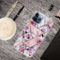 Miniatyrbillede 2 af 2: Marble design iPhone 14 Pro cover - Elegant Flise Med Roser Multicolor